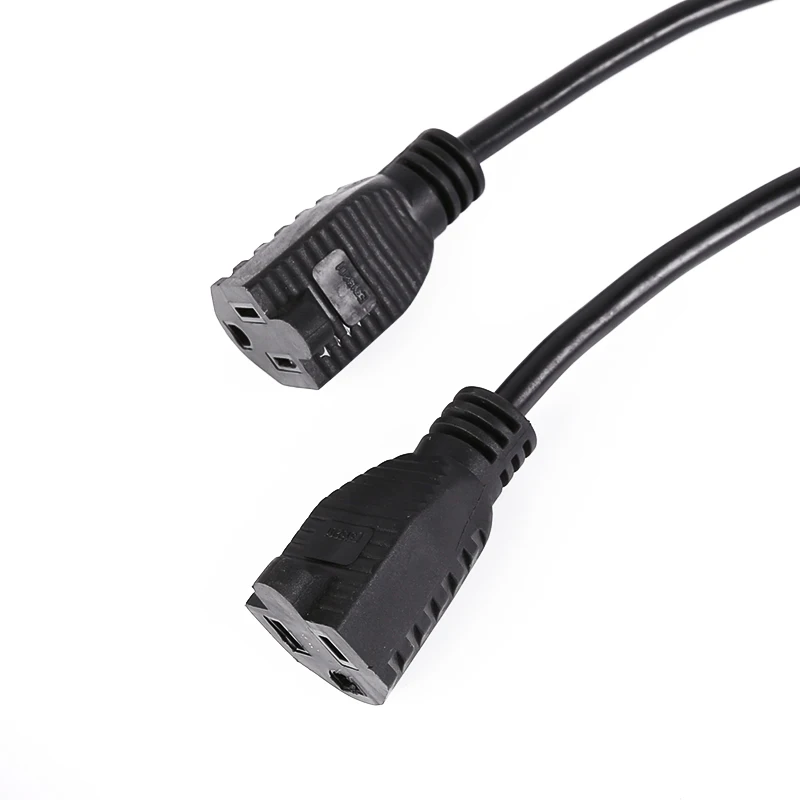 y cable splitter 1 female 2 male NEMA 5-15P 14AWG 16AWG 18AWG  power cord