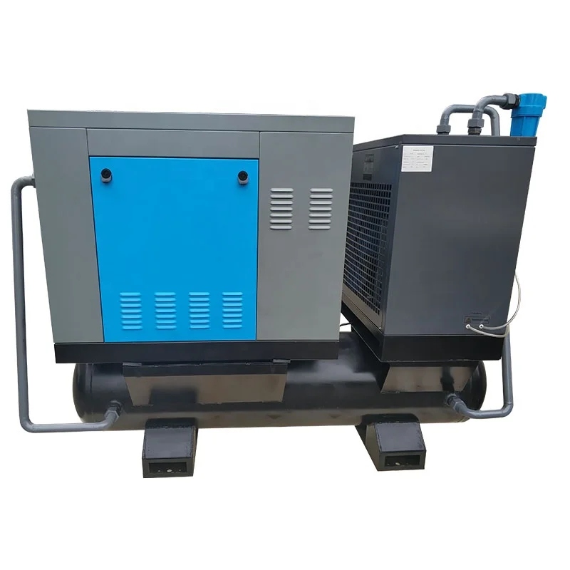  OEM 15 кВт 20 л.с. 81 куб. М 8 бар Мини роторный винтовой воздушный компрессор с промышленной сушилкой и воздушным баком