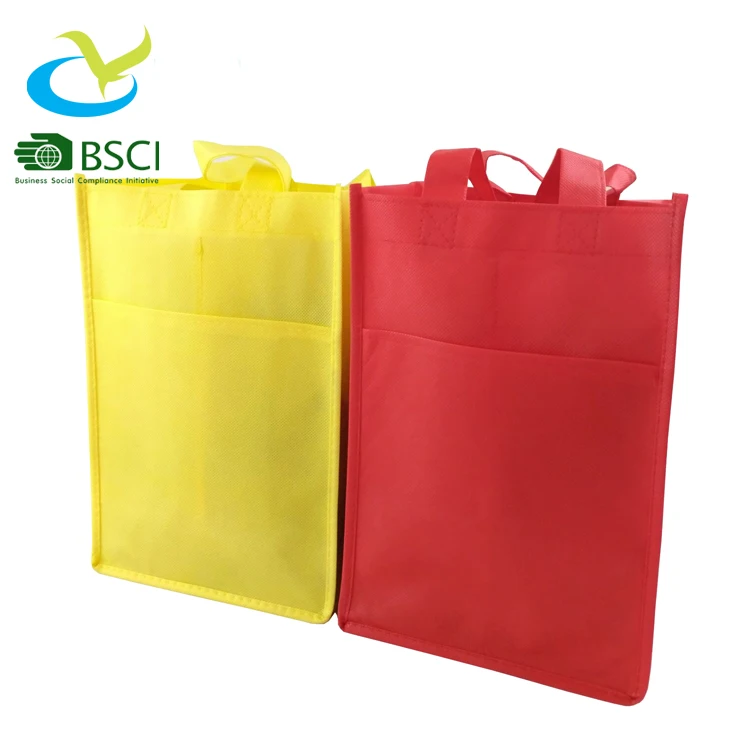 
non woven wine gift bag recycle carry bags eusable 4 bottles promotion bag 