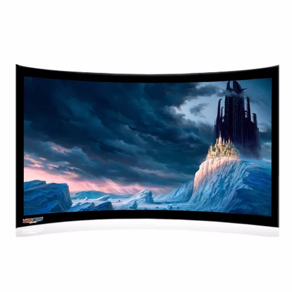 300 inch large size 3d silver curved projector screen for home theater