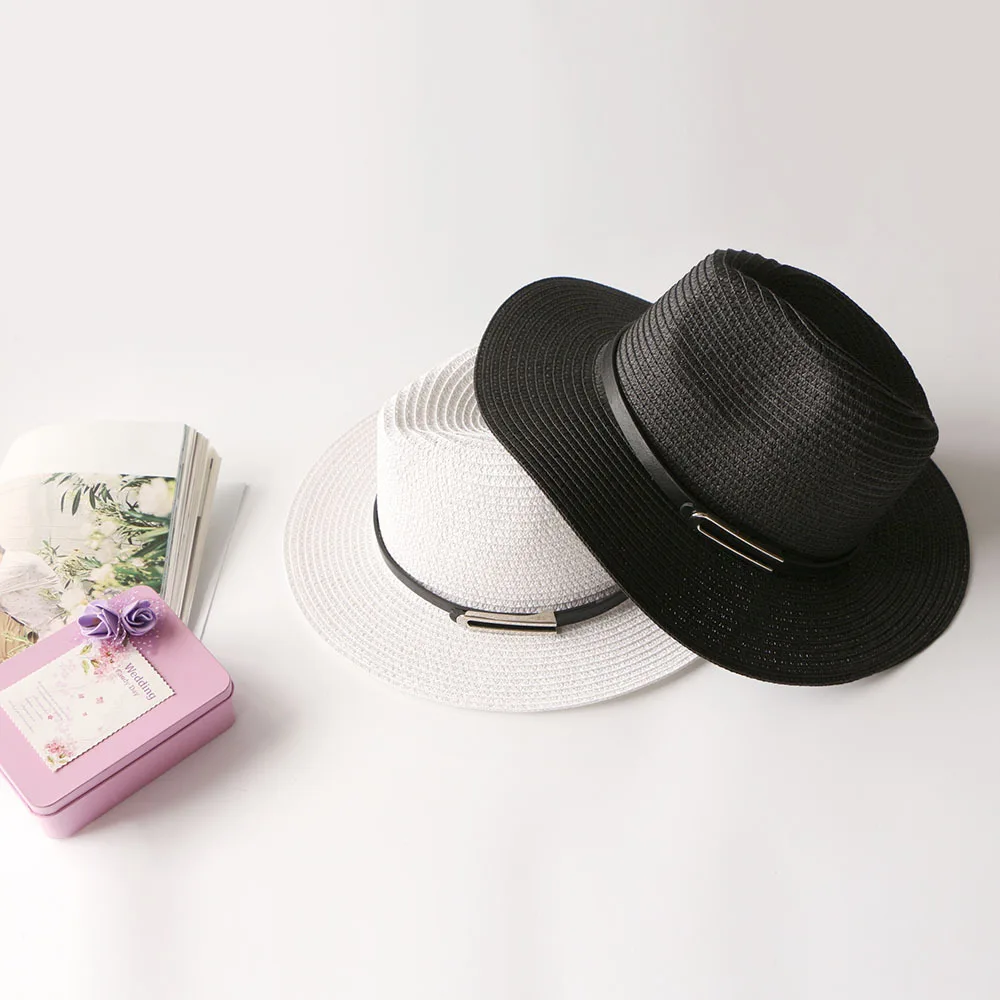 Manufacturer Custom Logo Wholesale Cheap Summer Beach Straw Cap Hat Panama Hat