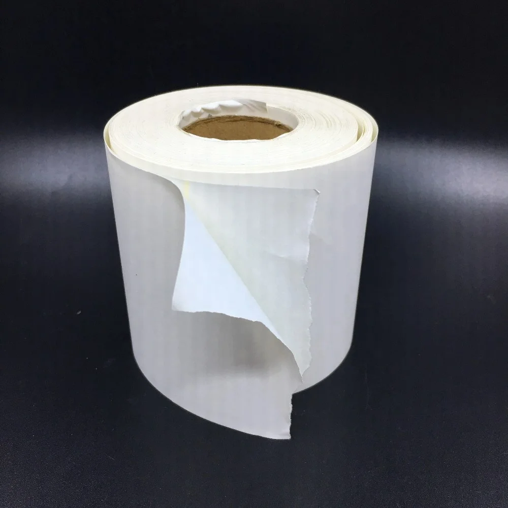 Hot sell custom blank destructible vinyl eggshell sticker roll material for tamper evident