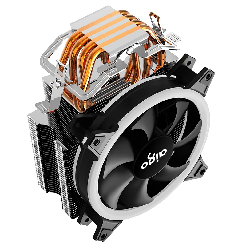 Aigo E3 4 тепловыми Процессор кулер вентилятор охлаждения Aura чехол для ноутбука