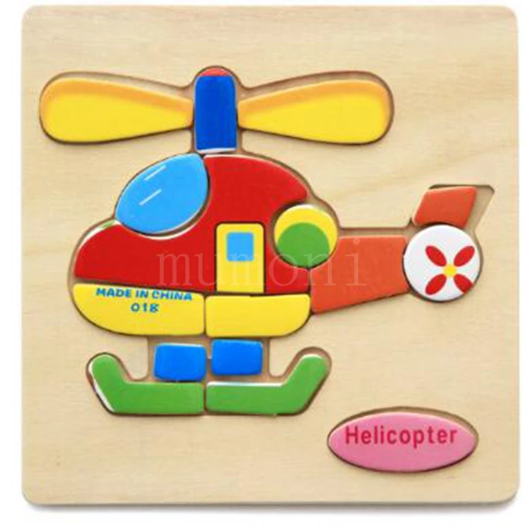 Wholesale Lower Price 3D Animal Shape Match Puzzle Kids Education Toys wooden puzzle Animal Board