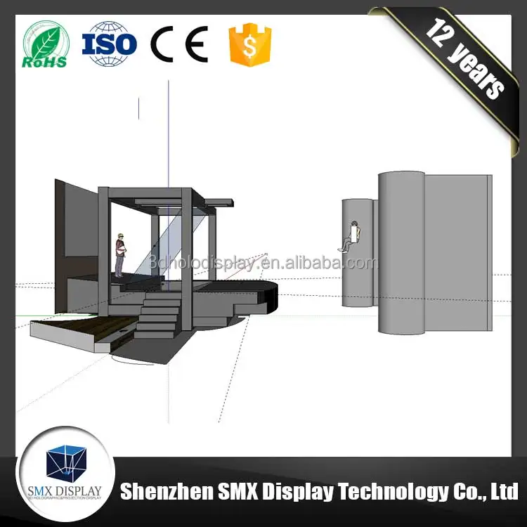 Прозрачное стекло сенсорный экран/лучшее качество 3d голографической проекции фольги