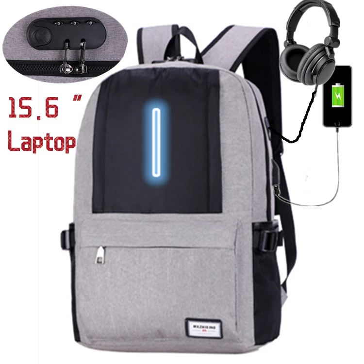 Wholesale China Bagpack Waterproof Laptop Backpack Computer Laptop Reflective Tape Bag For Man Anti-Theft Backpack