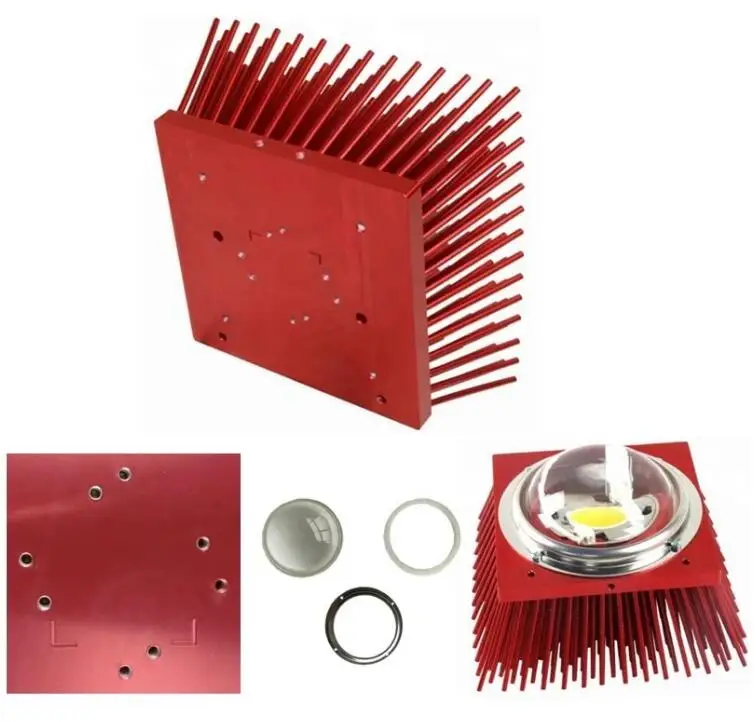 OEM Алюминиевый cob предварительно Просверленный радиатор освещения для выращивания