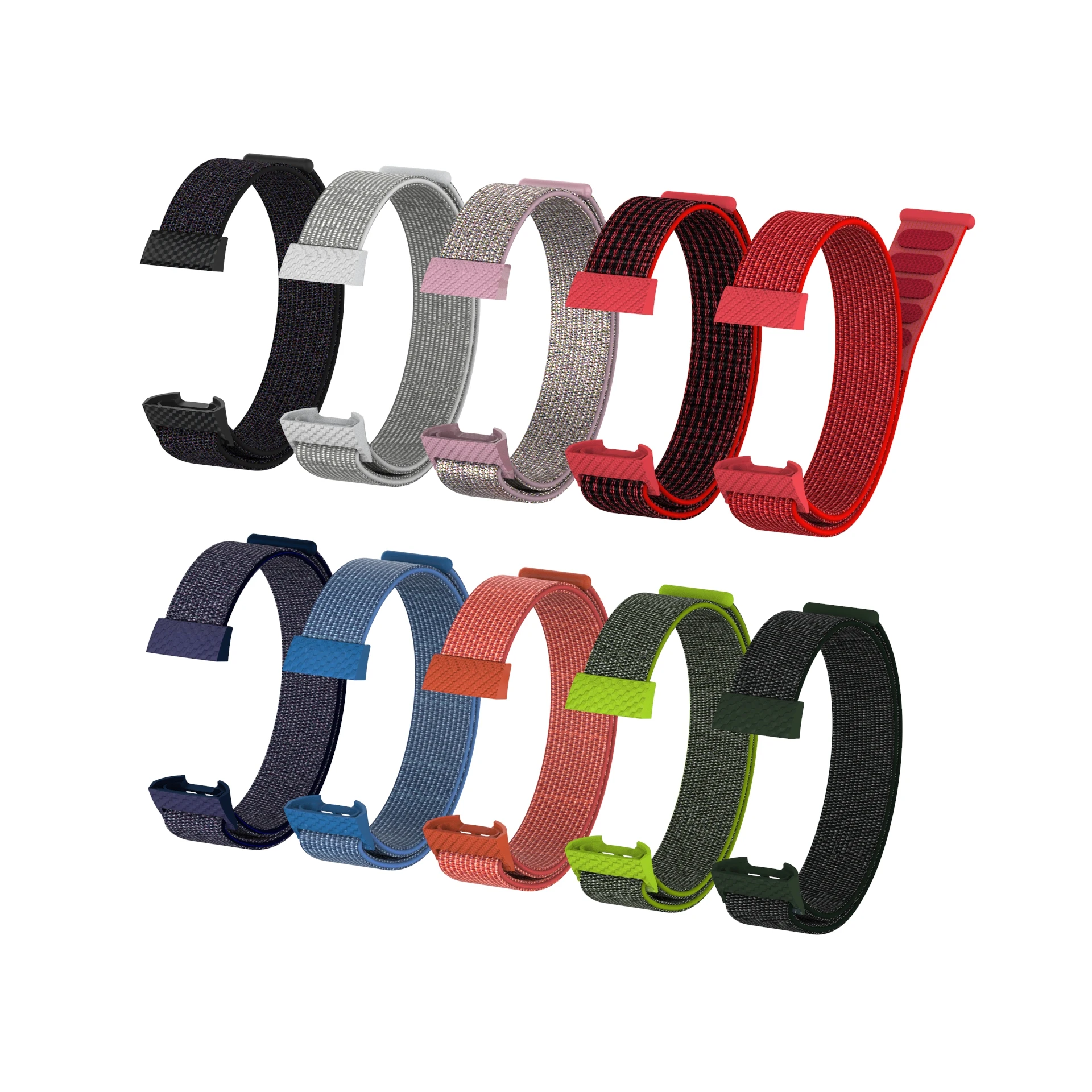 ODM Holdmi 7053 series cheap price high quality cape blue color woven nylon sport loop for fitbit charge 3