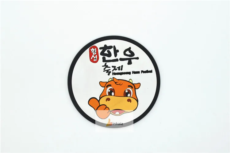 custom desk mat Silicone Rubber PVC Cup Coaster Japanese cartoon coaster