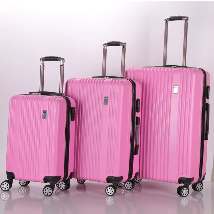 5-Piece Travel Set - Black hard side luggage Spinner 4 wheels trolley abs plastic trolly suitcase