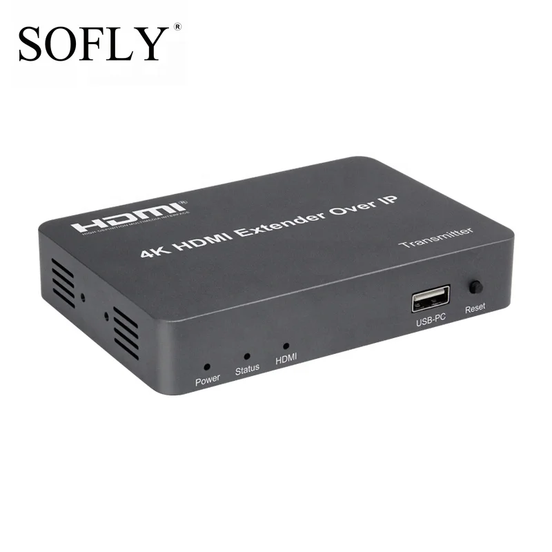  Полнофункциональный KVM HDMI-удлинитель IP 150M 4K/30Hz H.264 over cat5e/cat 6 150m HDMI