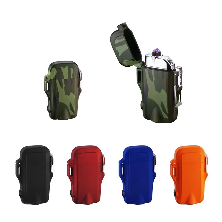 Double Arc lighter IP67 Waterproof Lighter Camping Candle Electric Lighter Flashlight