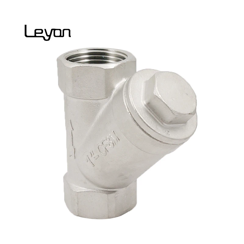 Stainless steel 304 sanitary water plumbing class 150 Y strainer with removable screen ball valves