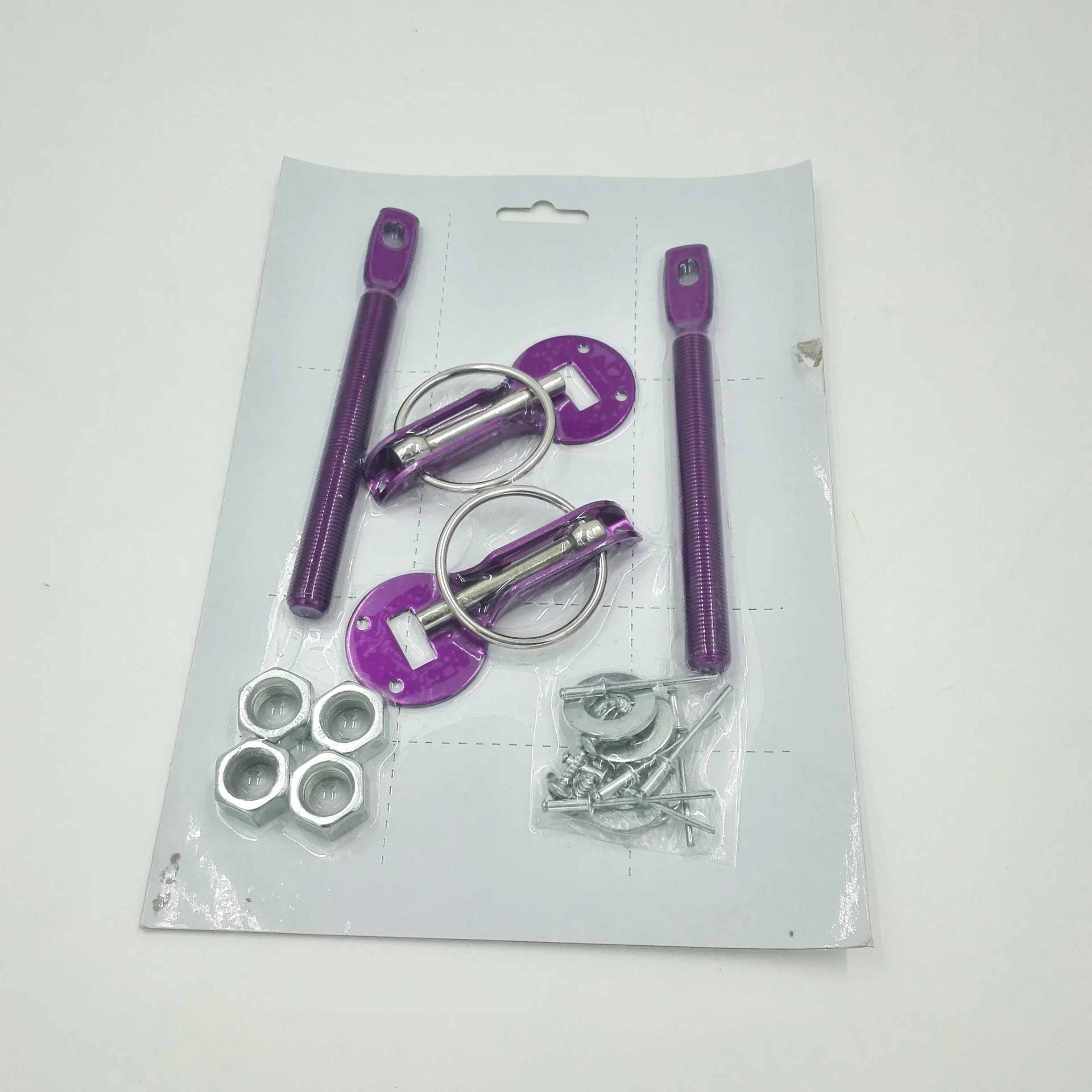 Racing Aluminum Bonnet Hood Pin Lock Kit Down Hood Locks Pins
