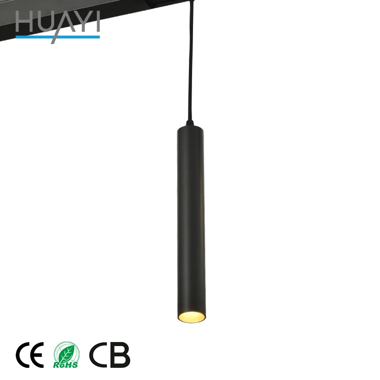 Европейский дизайн современный черный гостиная LED алюминий открытый подвесные светильники