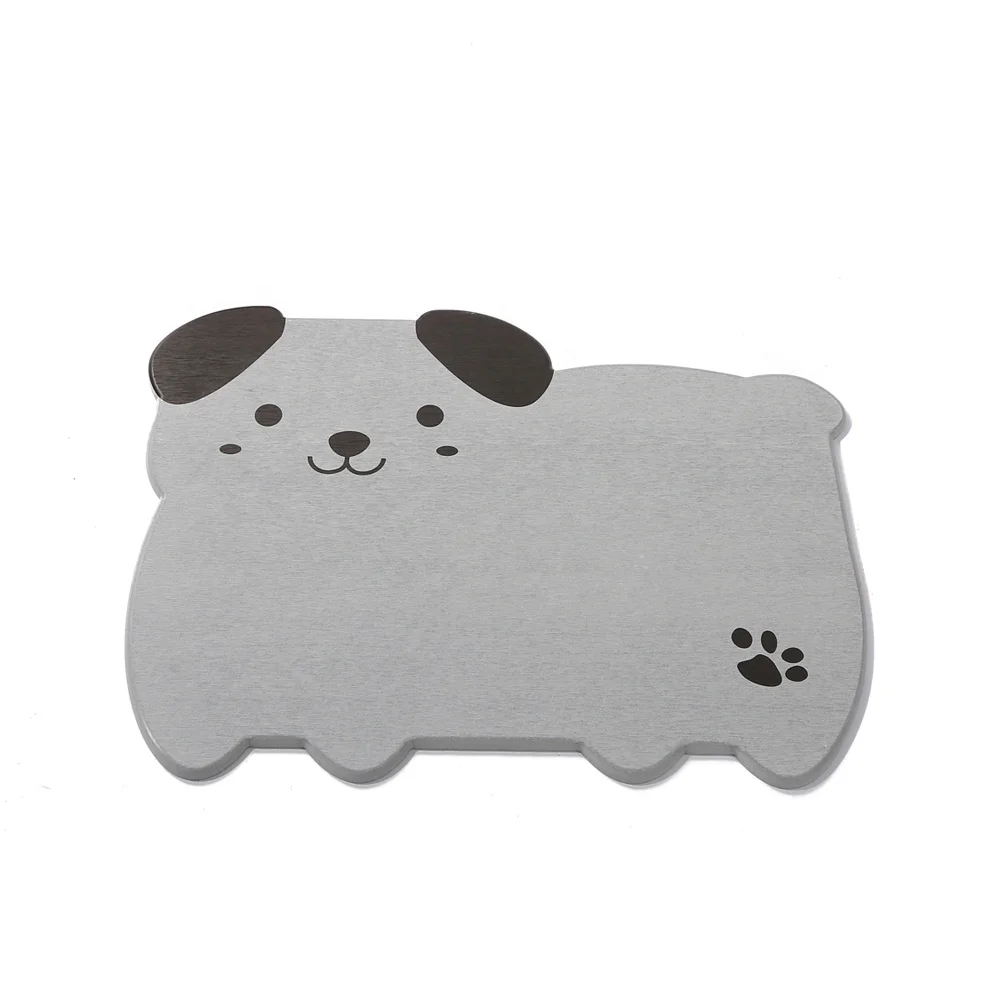 
New Product Eco friendly Diatomaceous Earth Puppy Shape Fast Dry Diatomite Kids Bath Mat 