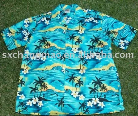Мужская Гавайский гавайская рубашка