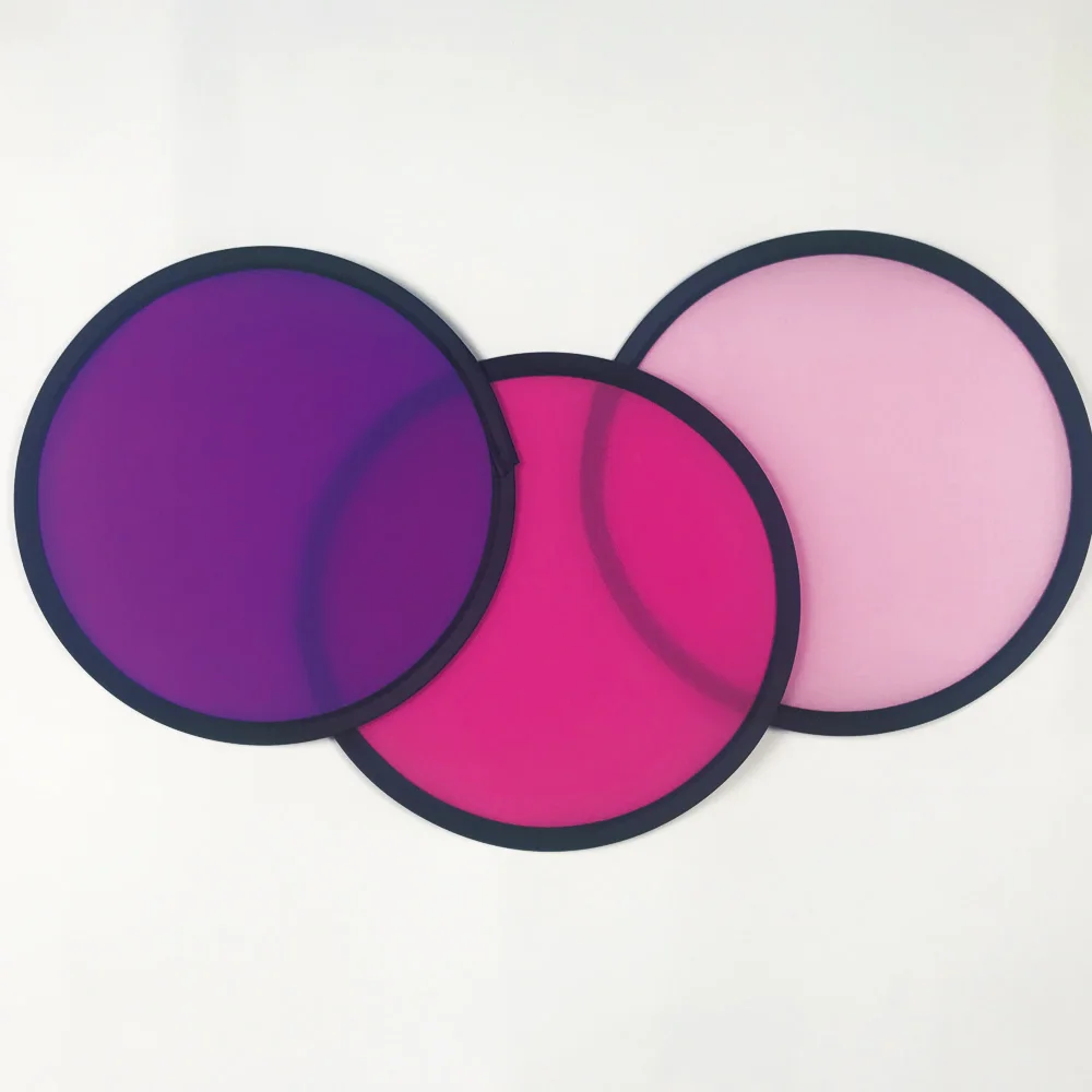 Custom Nylon Sublimation Hand Foldable Fan With Pouch Mini Round Foldable Fan