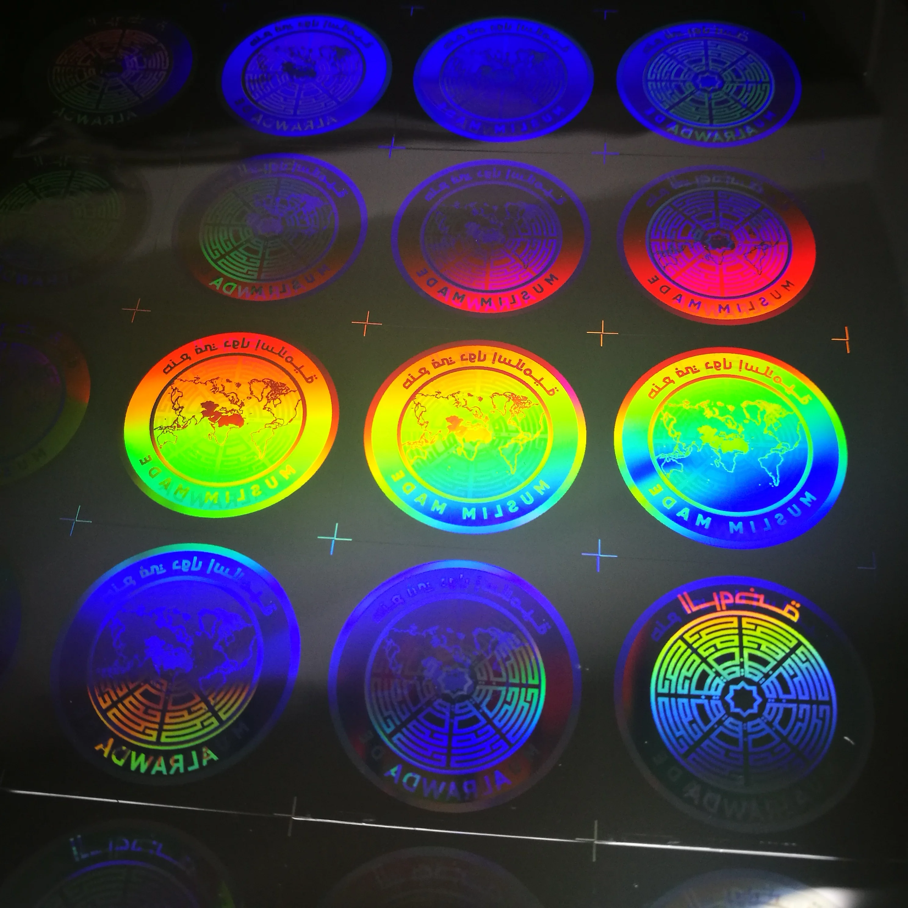 3D hologram anti-counterfeiting metal label/sticker printing