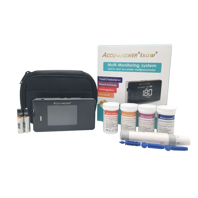 
Professional Portable Test Blood HB Cheap Hemoglobin Meter Uric Acid and Total cholesterol testing machine 