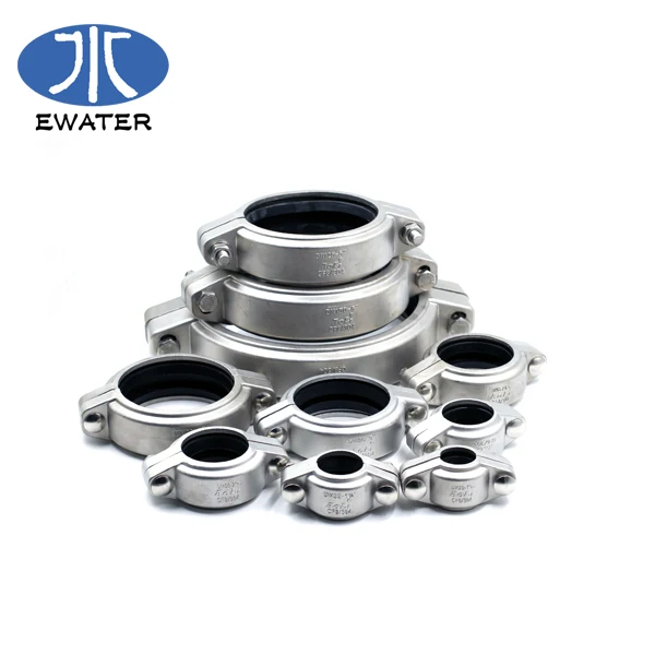 stainless steel  flexible grooved joint clamp and coupling for uf/RO membrane housing DN20-DN300