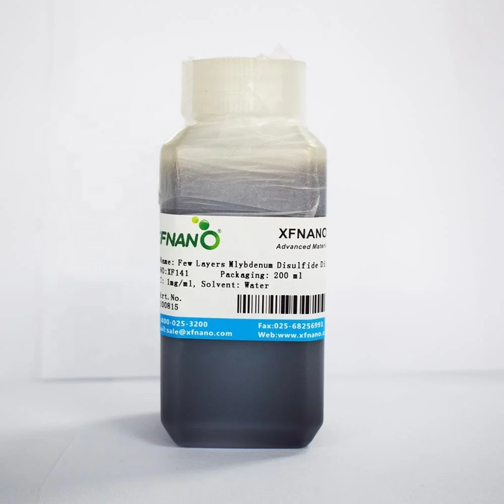 Несколько слоев 1-10 нано-молибденовый дисульфид дисперсионная жидкость MoS2 с 1 мг/мл