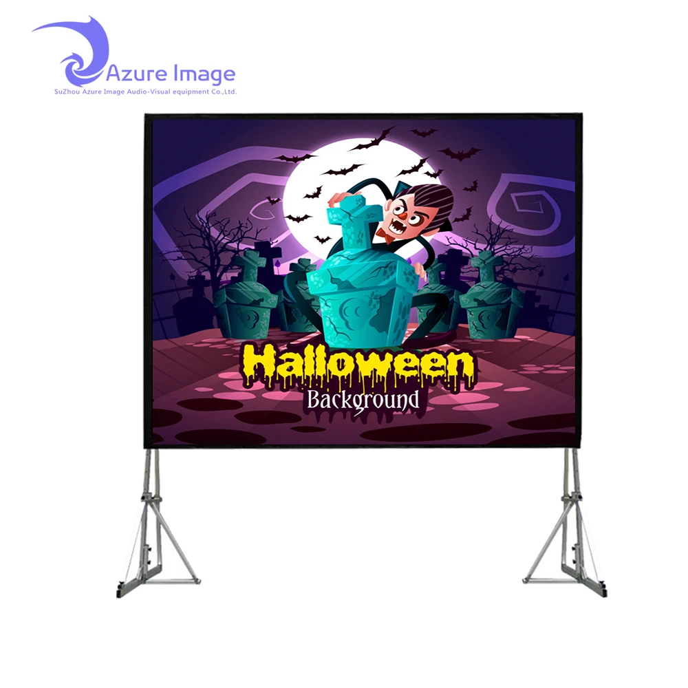 Двухсторонняя 100 дюймов 4:3 спереди и сзади быстро сложить проекционный экран домашнего кинотеатра