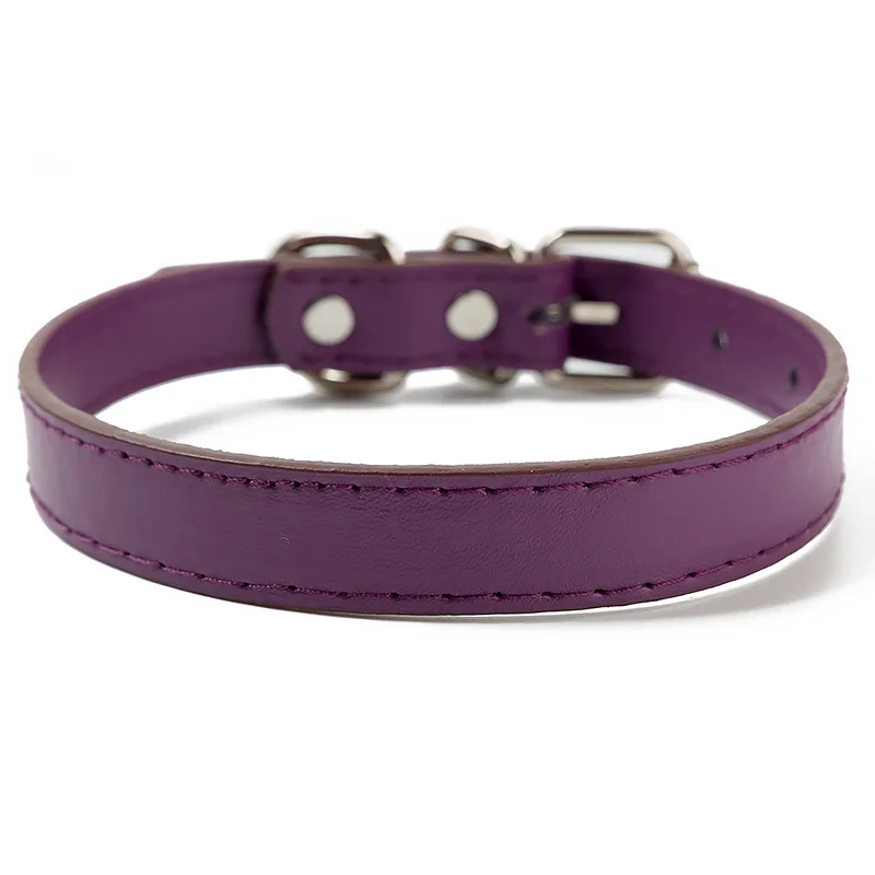 
Classic muti color 5 sizes soft touch PU leather dog collar 