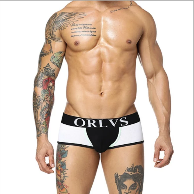 Новая мода хлопок Мужские нижние трусы черное Мужское нижнее белье