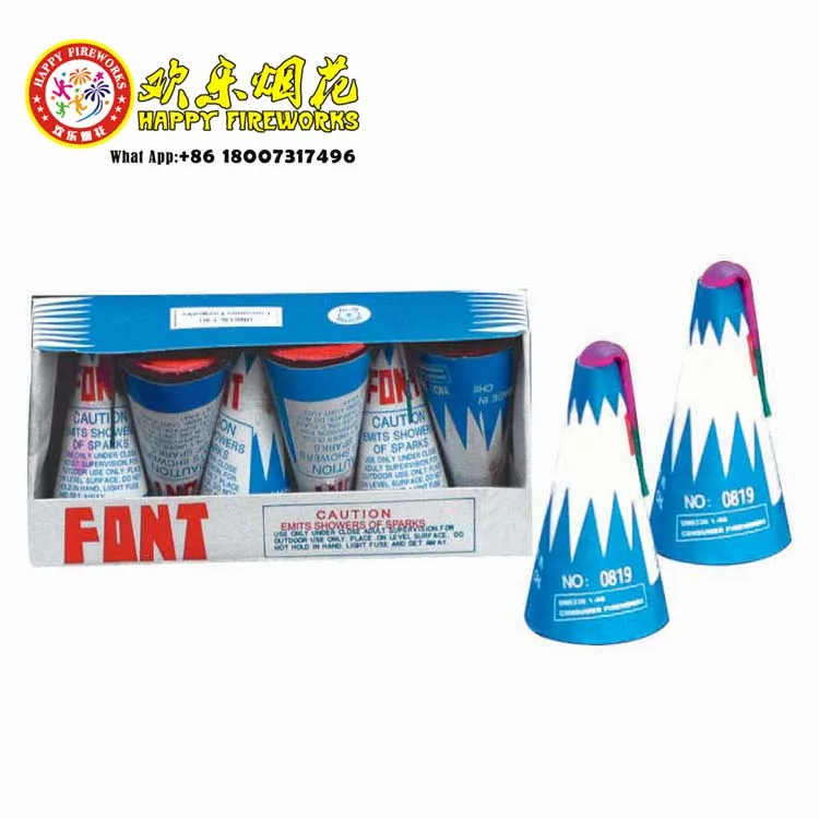 3 Inch Conic Volcano Silver Fountain Fireworks