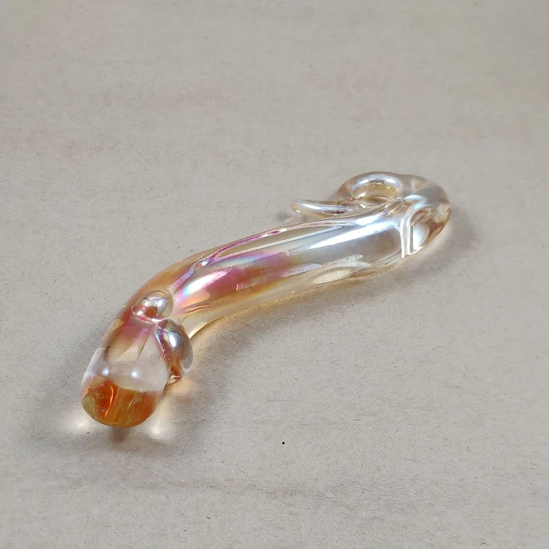 2022 New Factory Developed Gold Style Glass Dildos/Bent Glass Dildo/Giant Glass Dildo for Wholesale and Retail