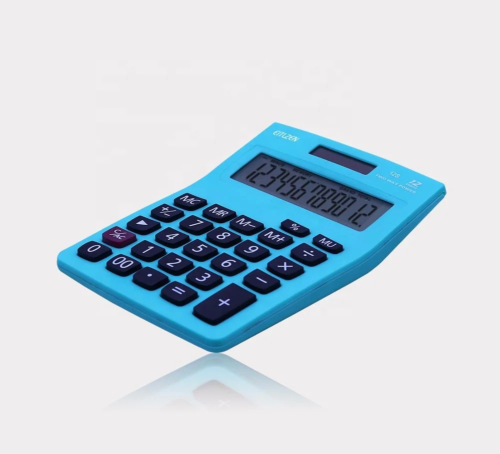 cheap colorful 12 digits solar electronic digital calculator