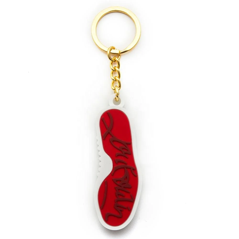 
Custom Hot sales Shoe shape 3D silicone rubber soft PVC keychain for souvenir gift 