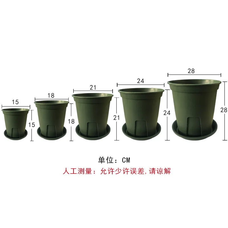 
APHACATOP 100% Recycled Plastic - Made in USA - Strong, Reusable - model 2 (Dark Green) plastic planter pot 