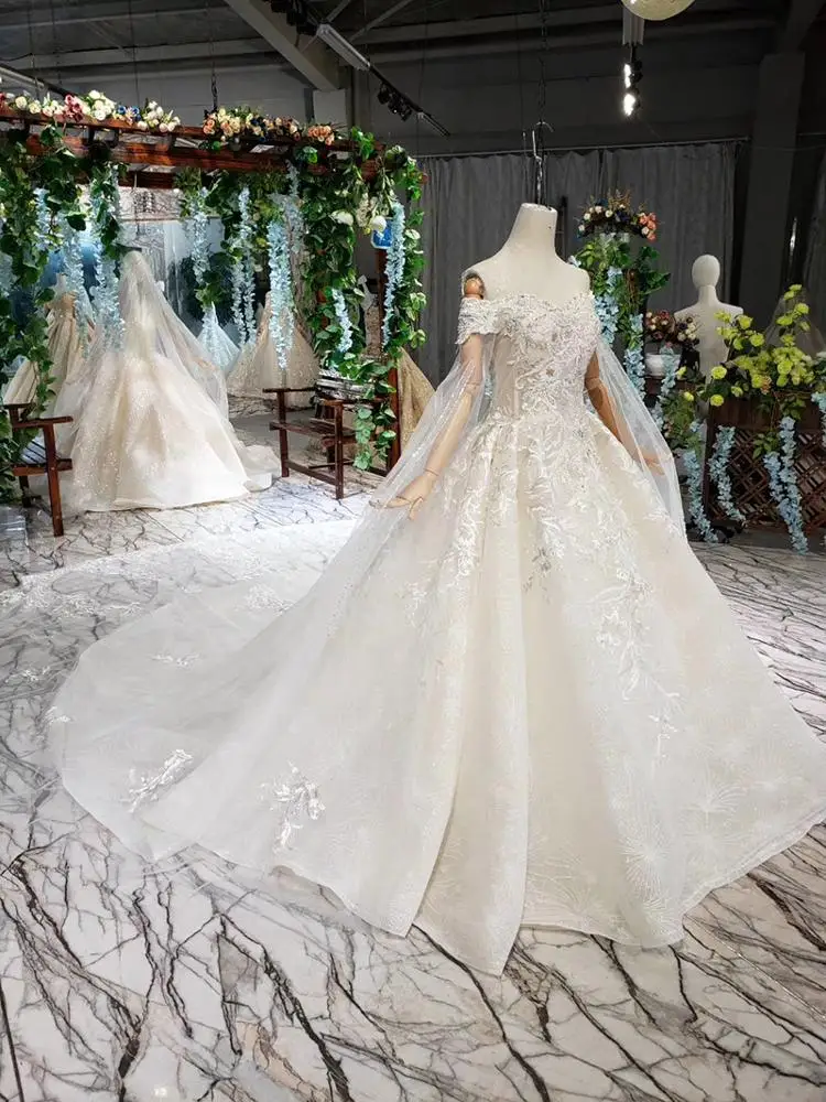Jancember HTL404 2019  luxury  real applique lace bridal gowns fashion wedding dresses