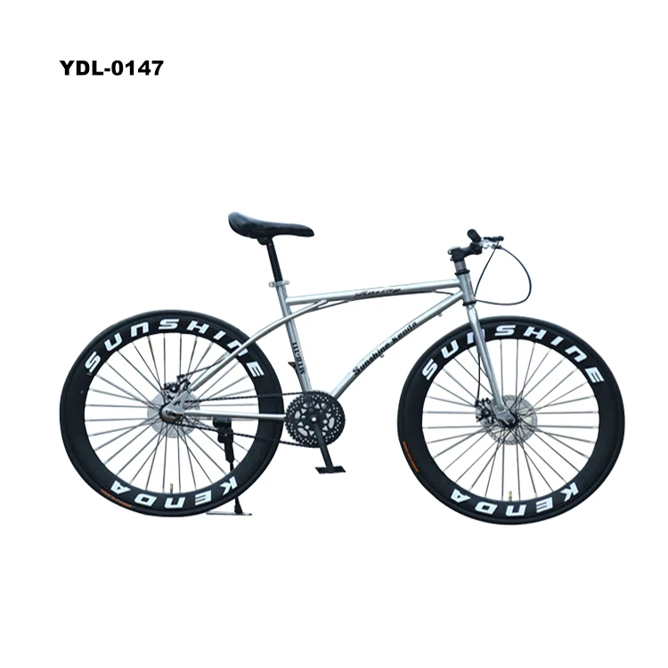 Велосипед с фиксированной передачей, тормоз заднего хода для студентов, колеса 26 дюймов, цветные шоссейные ретро-велосипеды «сделай сам», однотонные шины