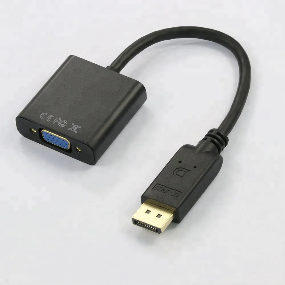 2018 мануфактура высокого разрешения 1080р displayport мужчина к женщине адаптер DP к VGA конвертер Кабель