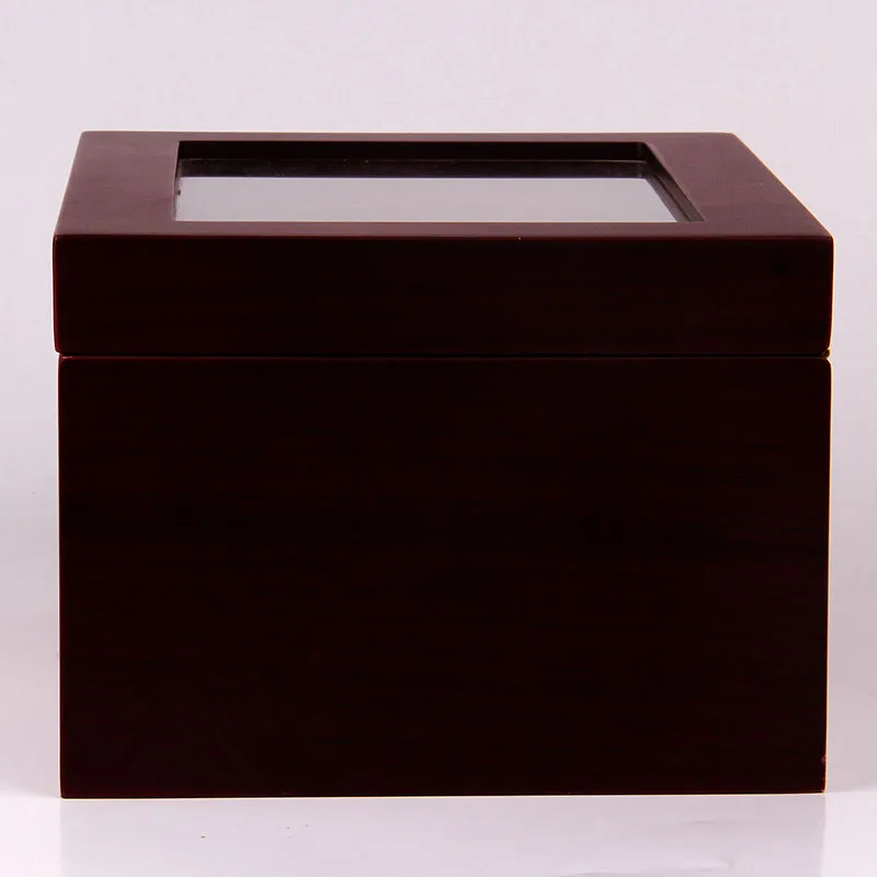 
Bulk stock for wholesale Luxury piano lacquer spanish cedar cigar humidor wood box with glass window and lock 
