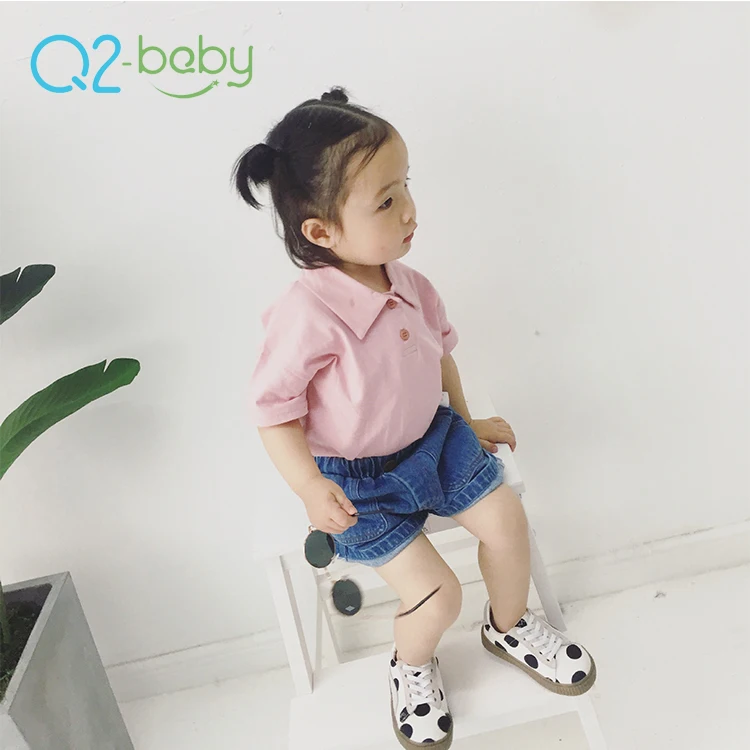 
Q2-baby Wholesale Custom Boys Girls Summer Clothes Short Sleeves Cotton Baby T-Shirt 