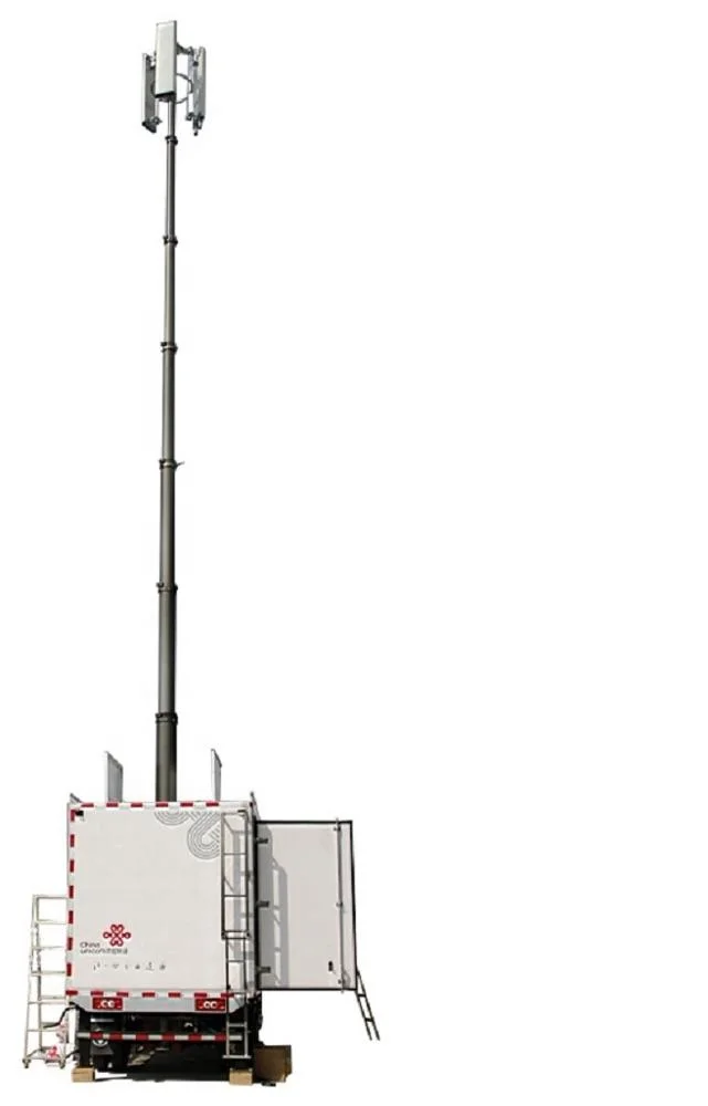 heavy duty telescoping telecommunication antenna tower mast in shelter