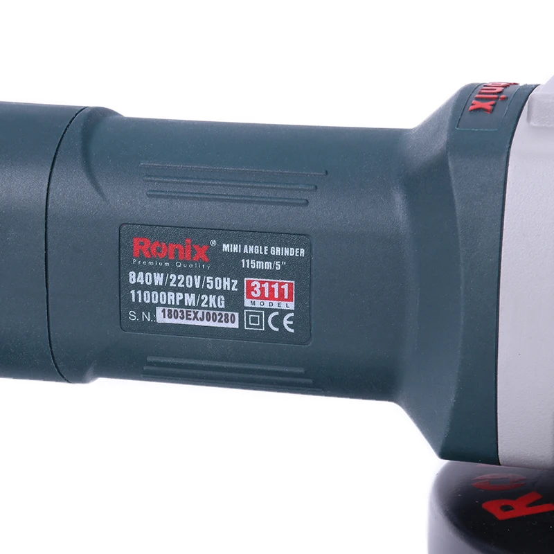 Ronix Power Tool Angle Grinder 115mm Mini Corded Angle Grinder Model 3111