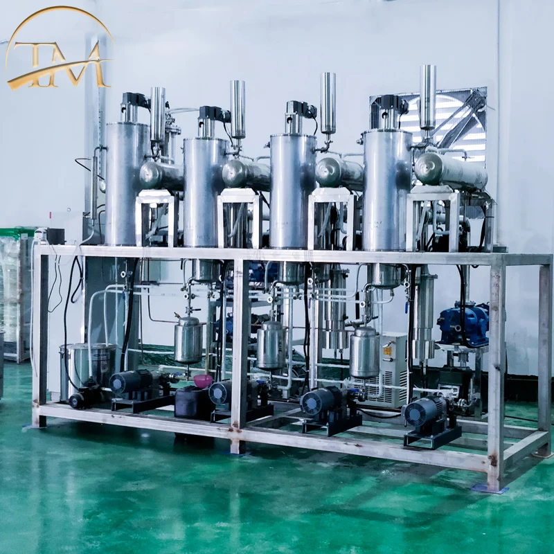 Stainless steel short path wiped film evaporator molecular distillation