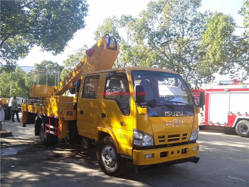 Japan famous brand chassis I-SUZU 16 m high platform working truck