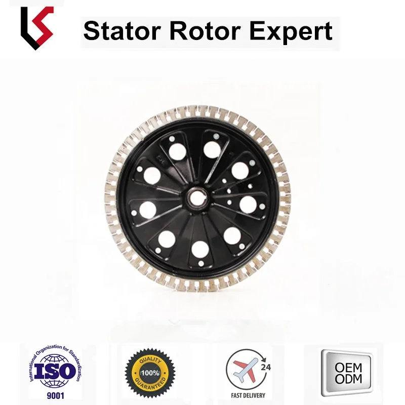 
Brushless rotor and stator motor core for DC motors 