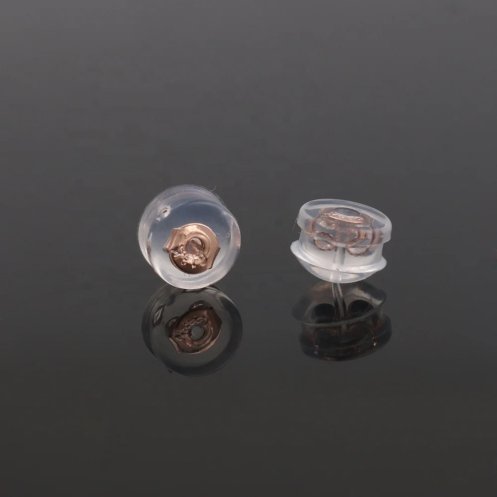 2024 New High Quantity Round Silicon Hypoallergenic Earring stud Backs