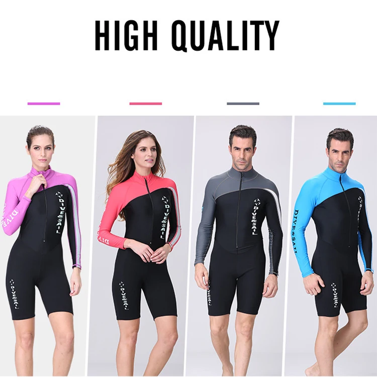 Long sleeves Neoprene Couple One Piece Diving clothes