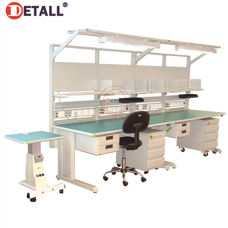 mobile used 4 person esd electronic work station desk electronics assembly workstation cnc table