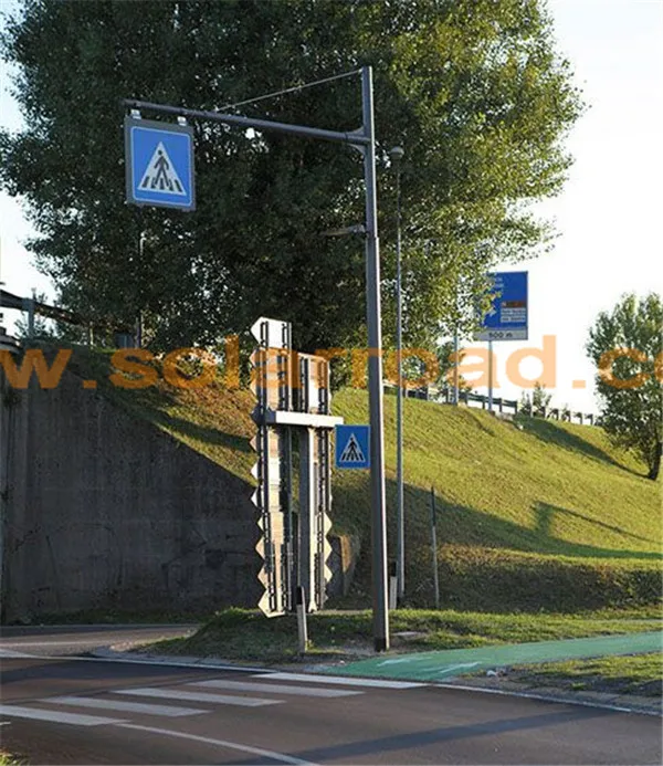 SOLARROAD RS-723-2 side DC 12V Traffic LED Guidance Light Pedestrian Sign