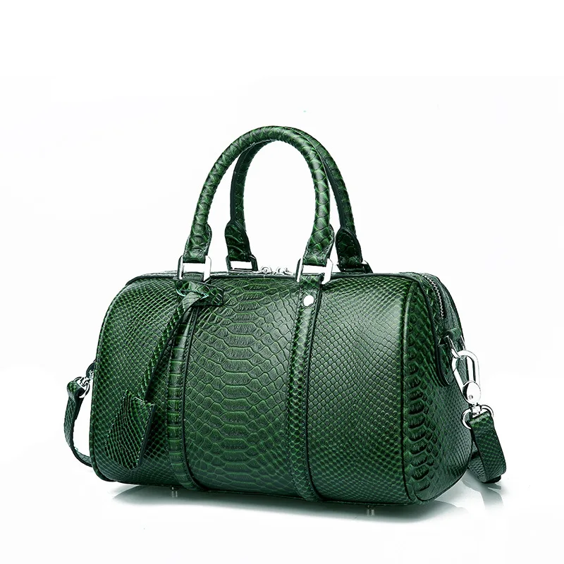 2019 Luxury brand genuine leather bags snakeskin or lichee pattern women handbags