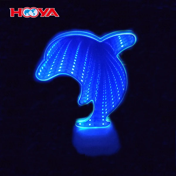 
LED table mirror tunnel night light for home decoration 